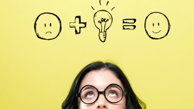 Good Idea Equals Happy With Young Woman